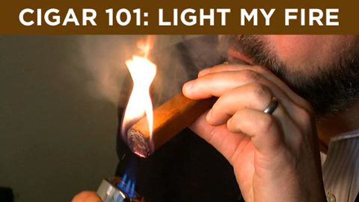 how to light a cigar