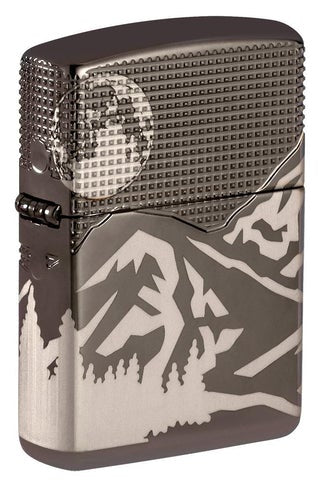 ZIPPO - Armor Black Ice Mountain Design 49299