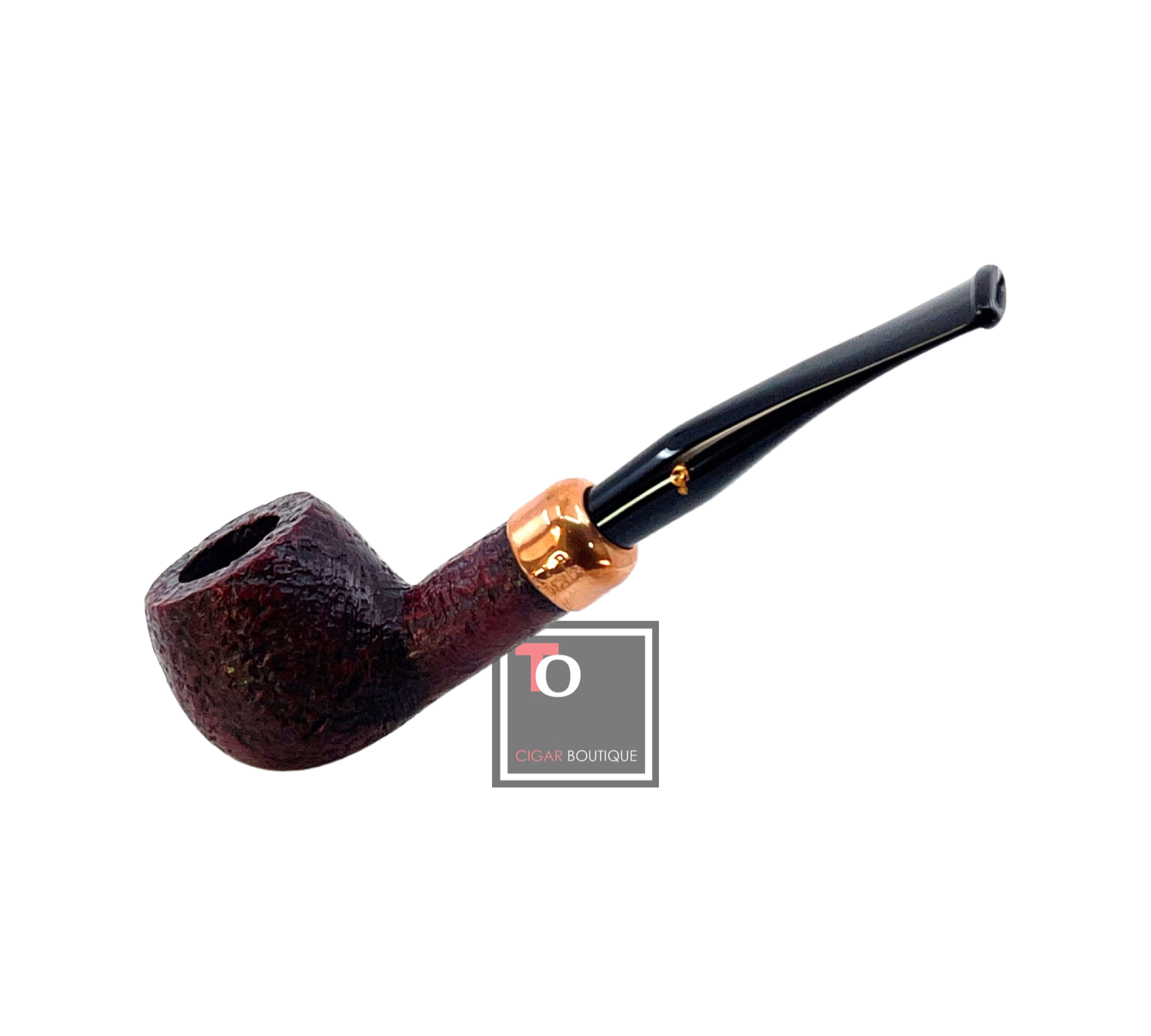 peterson christmas tobacco 2024 Pipe Copper Spigot With Acrylic Cumberland Stem 3/4 Bent Billiard Shape X220 Sandblast Peterson 2024 Christmas Pipe 701