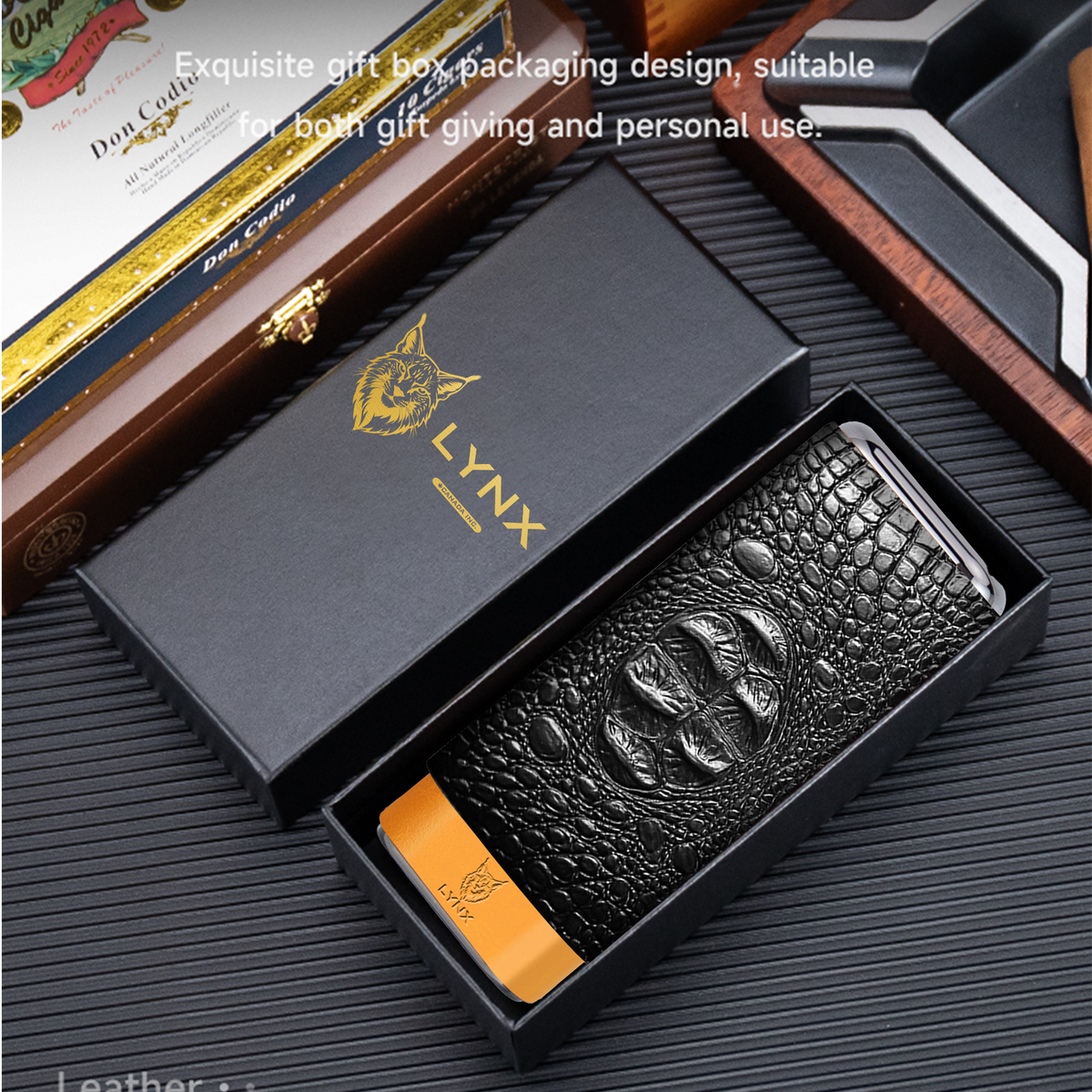 LYNX Alligator Leather Sleeve