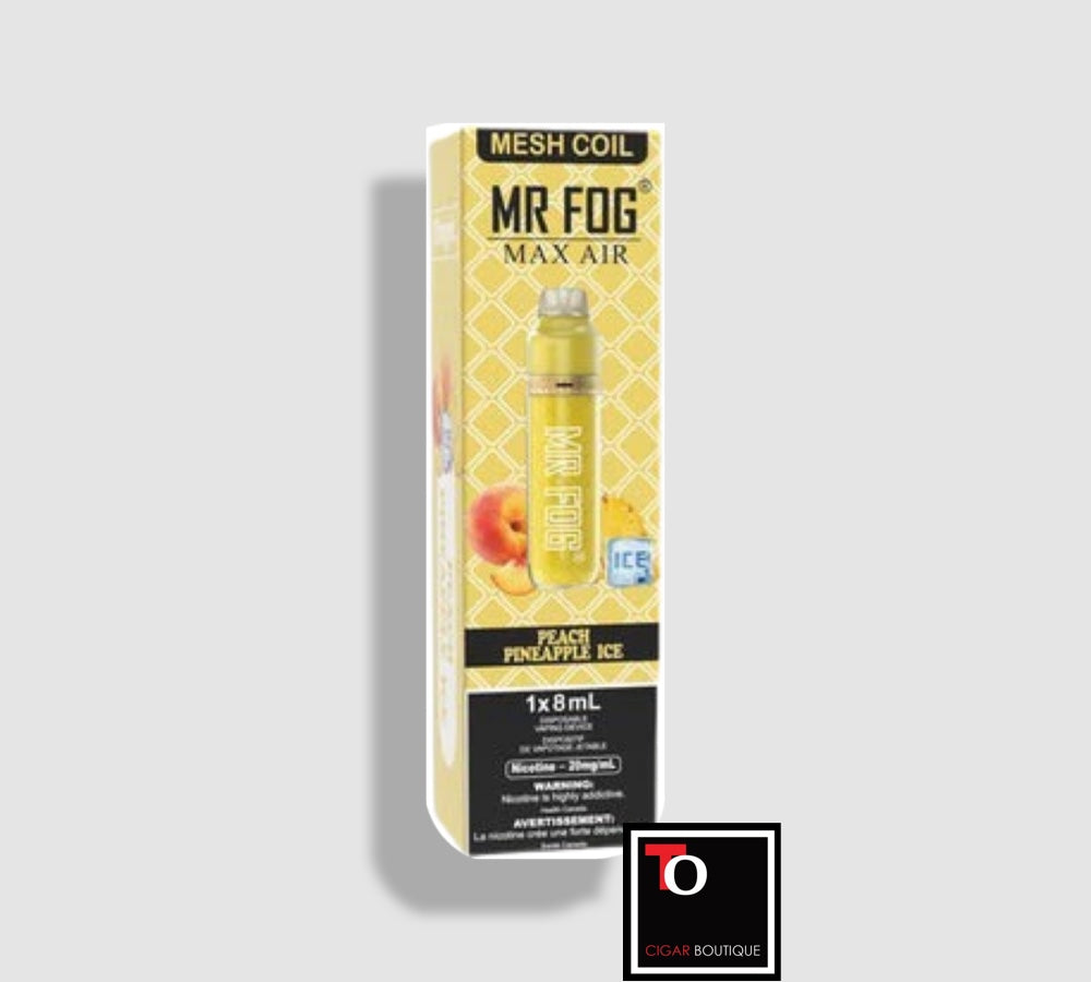 Peach Pinapple Ice. Mr Fog Calgary. Calgary VAPE, Disposable Vape Max Air by Mr. Fog available in our Calgary Shops